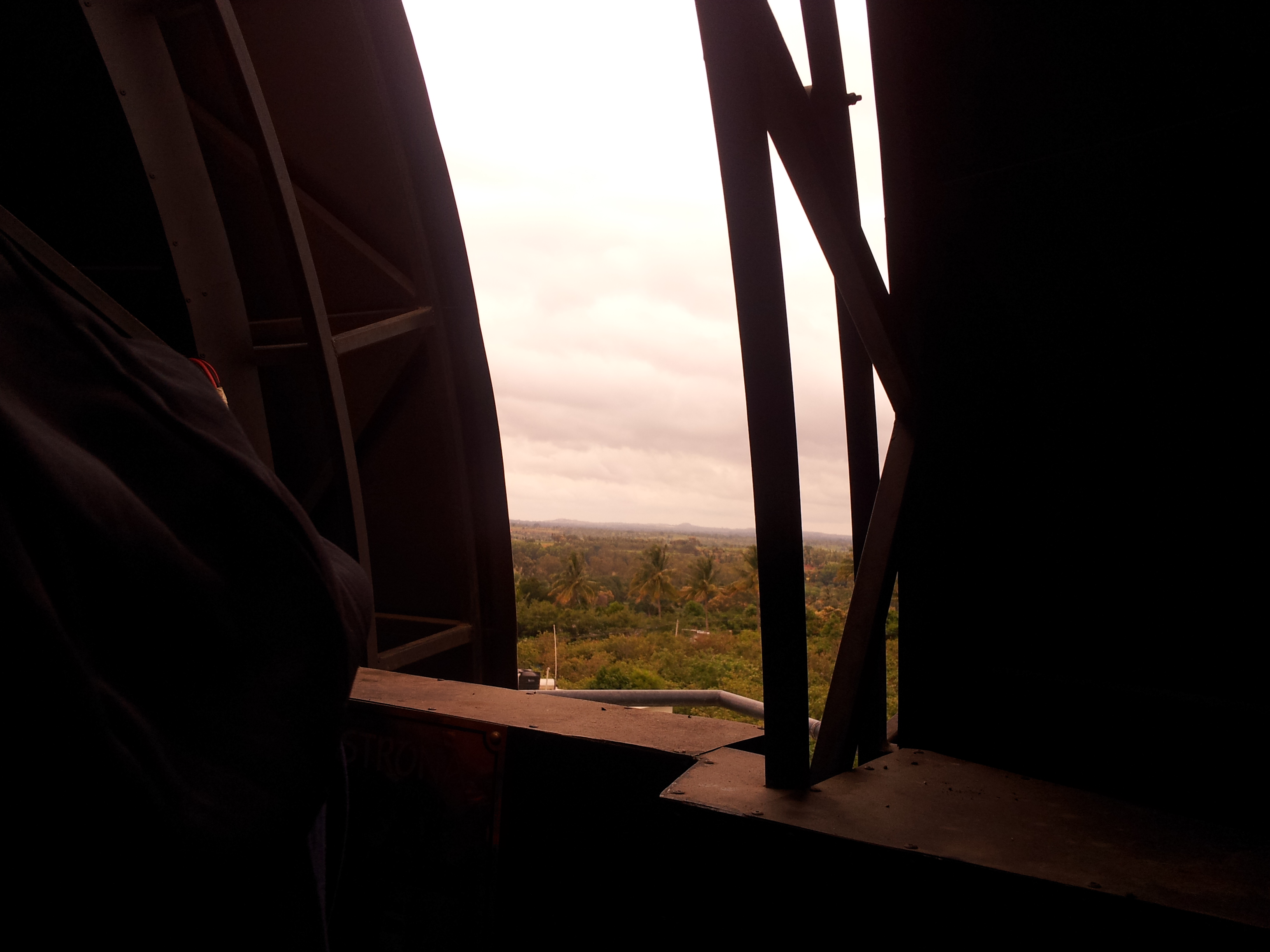 The telescope is placed inside a custom made dome.