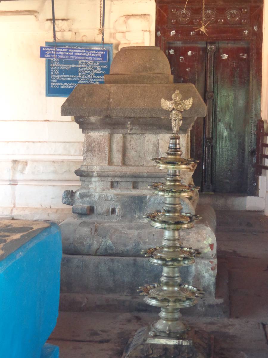 The lamps in Thirunelly temple are lit everyday.