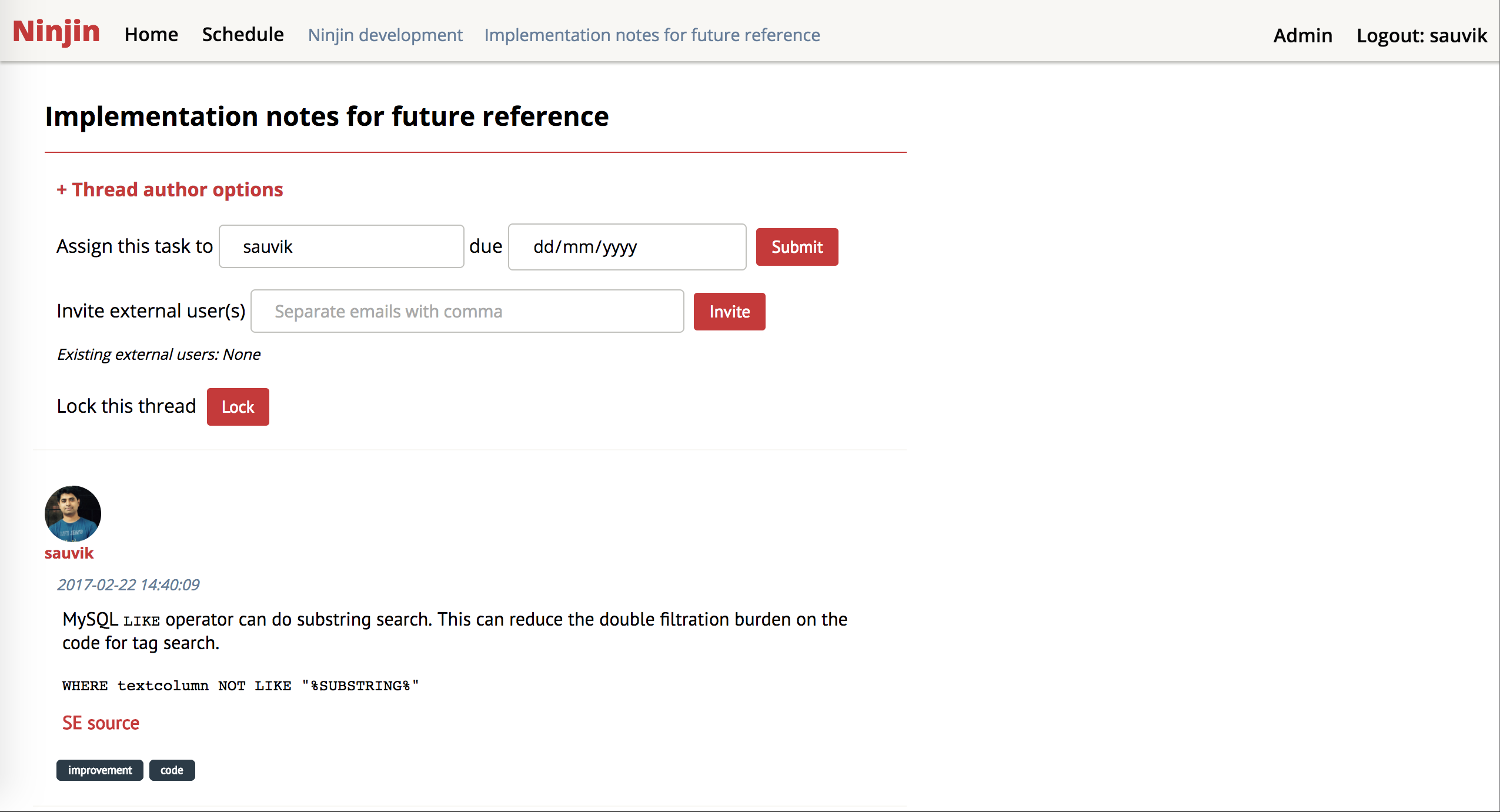 This is what the thread author option looks like.