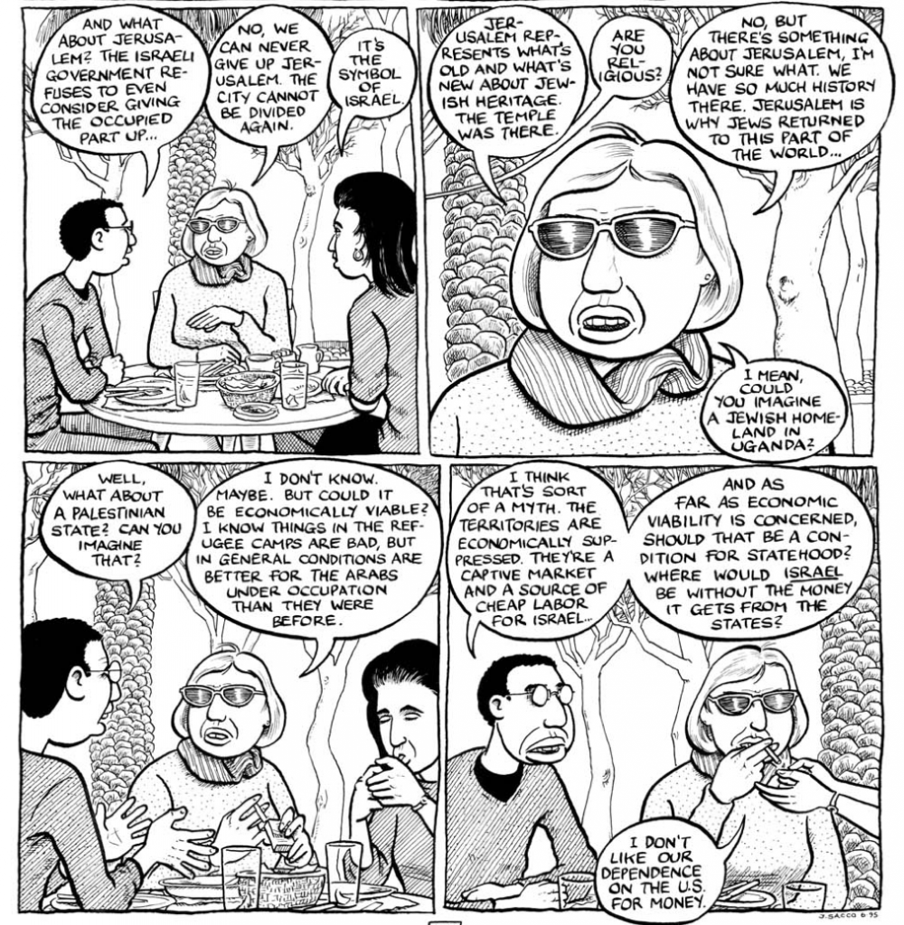 Sacco arguing with the ladies.