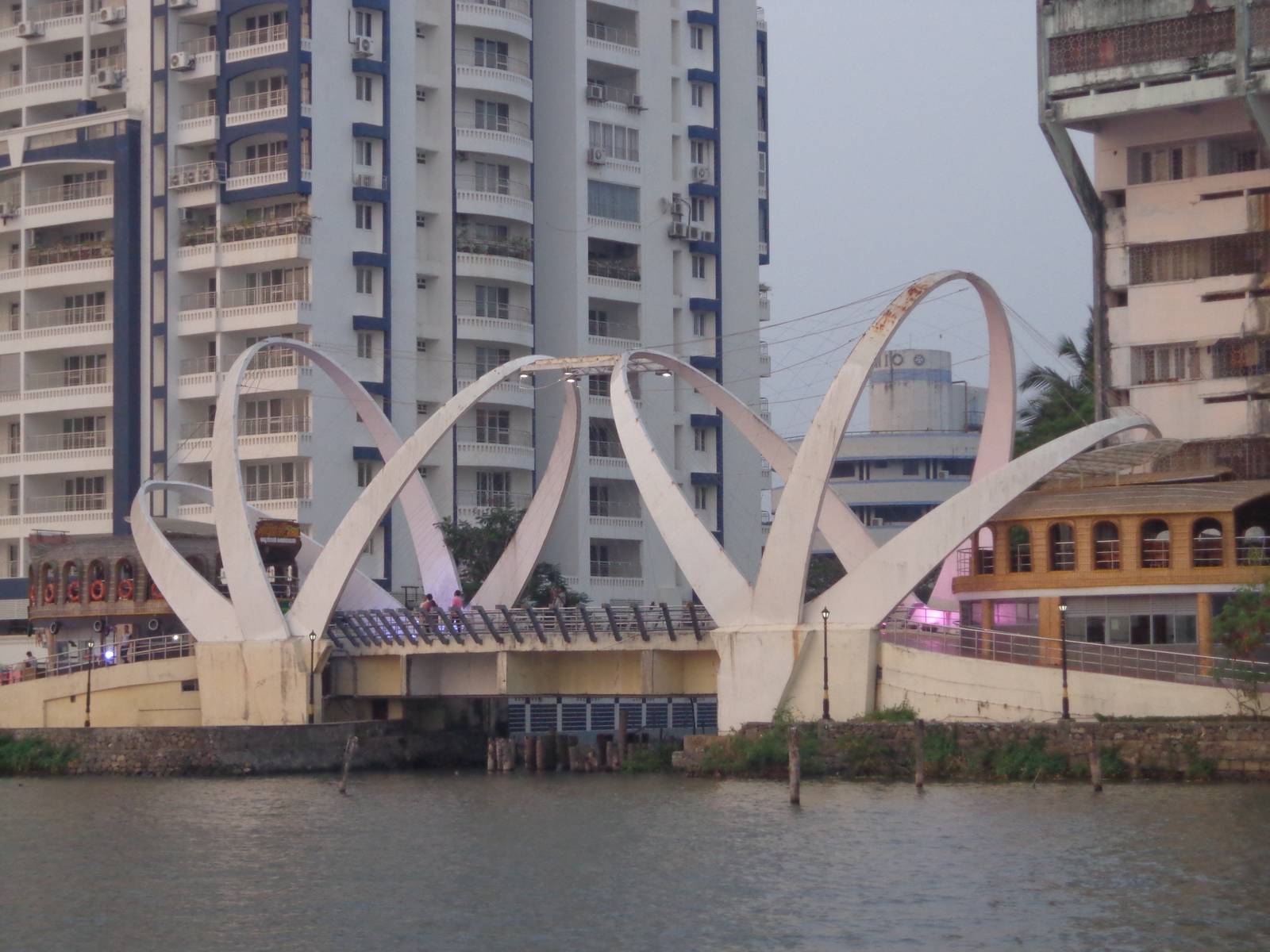 The houseboat pool - a prominent structure at Marine Drive