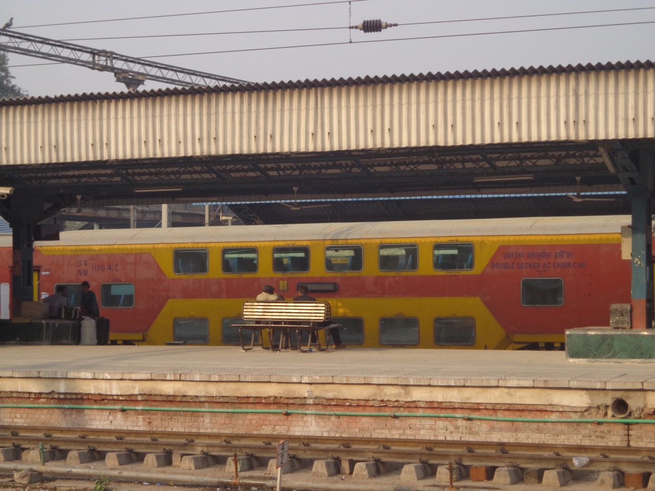 I saw a double decker coach for the first time.