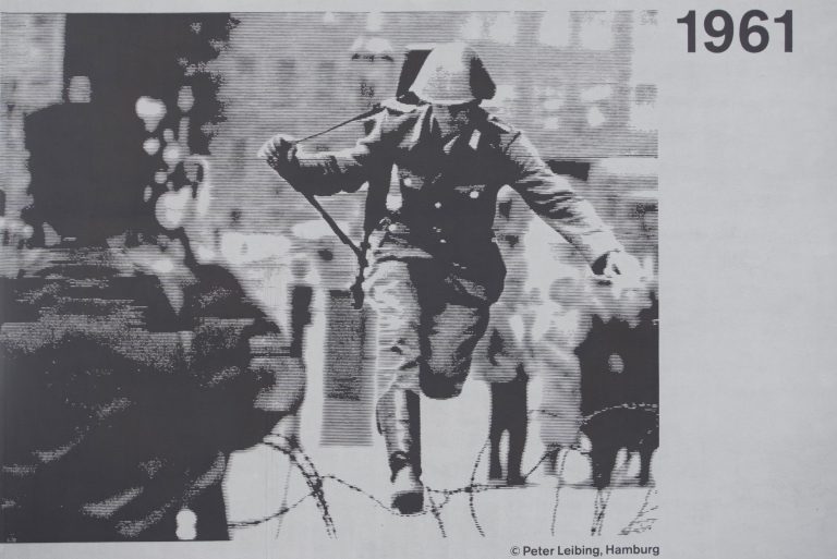 One of the walls had the reproduction of a photograph of Conrad Schumann, an East German state police, jumping over the Berlin Wall to escape. It is an iconic photograph taken by Peter Leibing. Sadly, Schumann committed suicide in 1998.