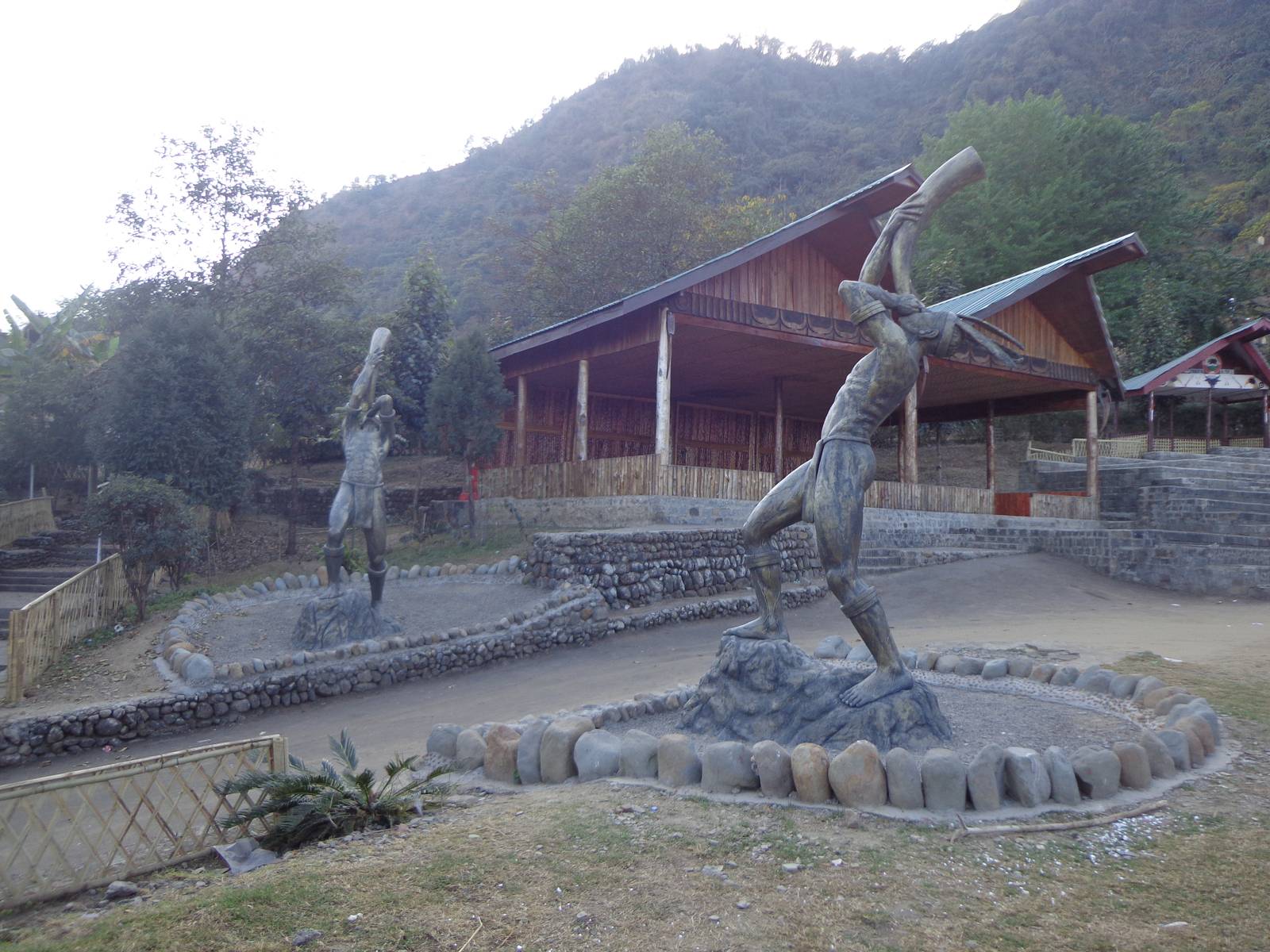 The entrance to the open air theater that hosts most of the tribal performances.