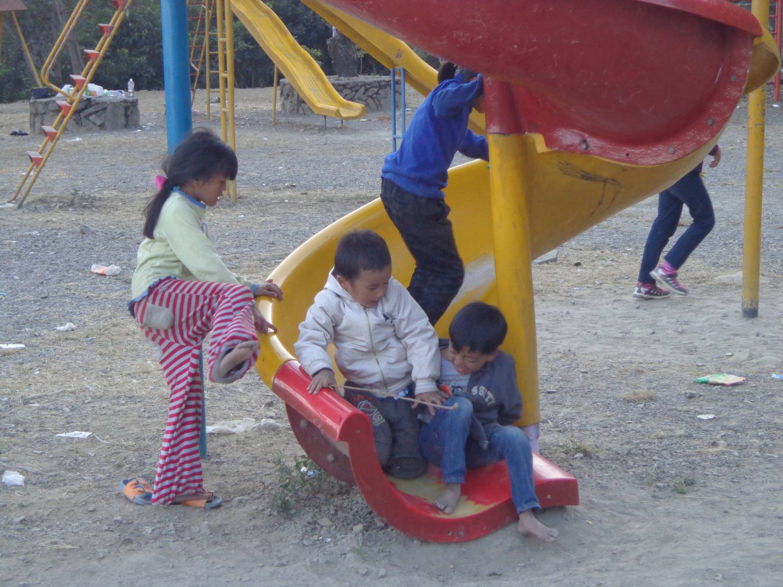 Kids playing at the small playground inside Kisama village. I tried taking pictures of two local kids but they were too shy.