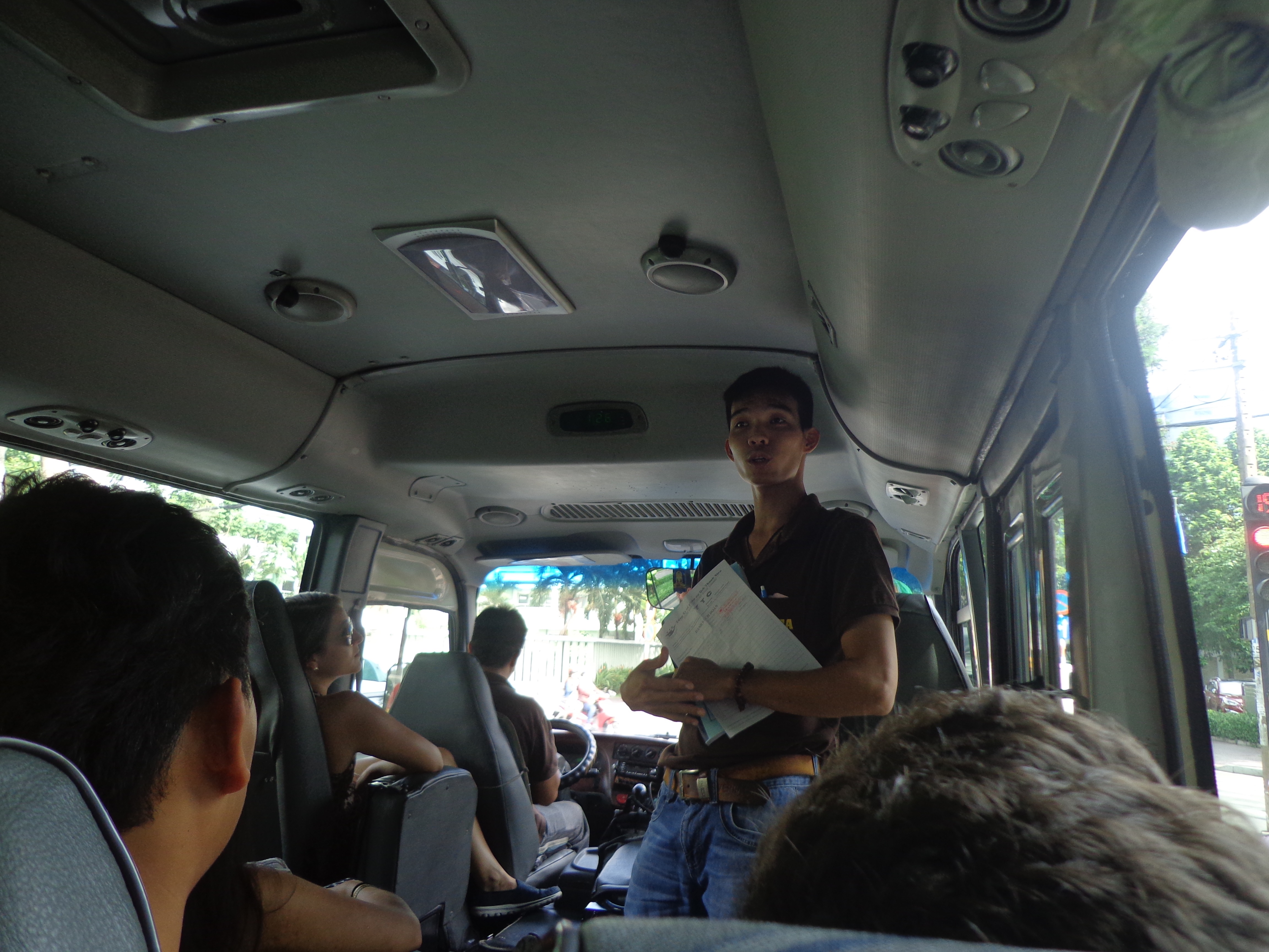 Micky briefing us about the trip.