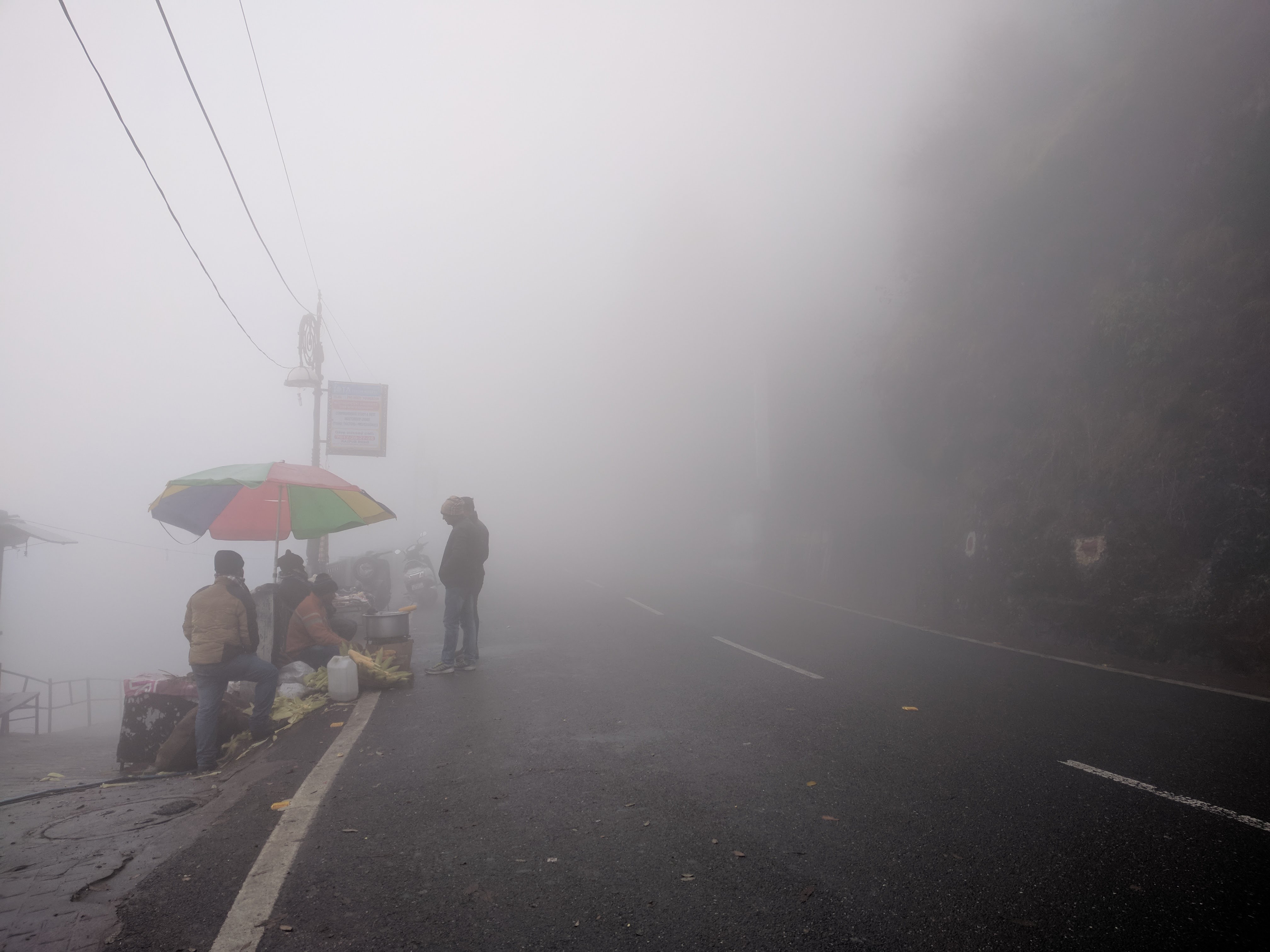 Visibility was pretty low.