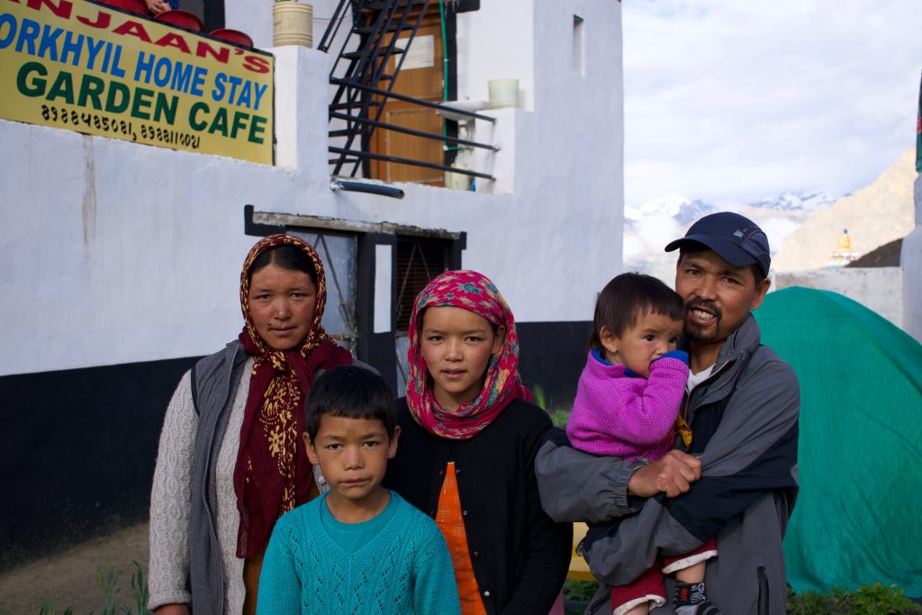 Anjaan and his family. The kids are back home from Kaza due to summer holidays.