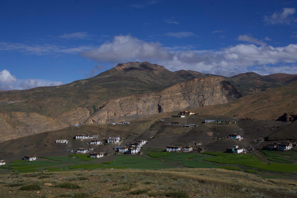 View of Langza village on my way to Hikkim.