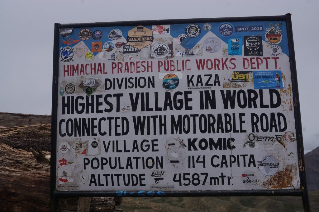 Komic village&rsquo;s claim to fame is that it is the highest village connected with motorable road. This might be true.