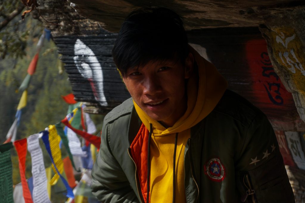 Dawa posing in one of the alcoves.