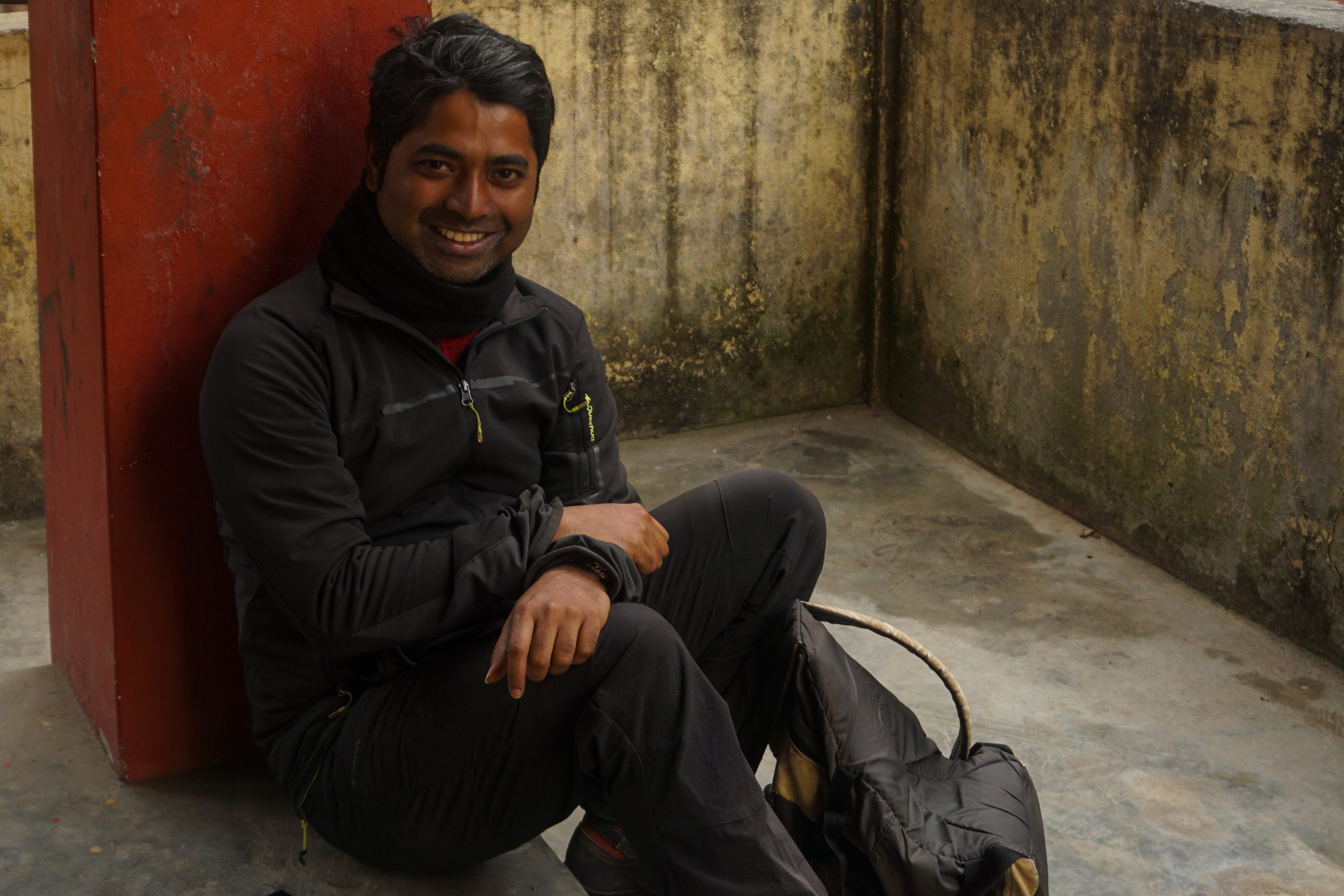 Sanju clicked this photograph of mine while fiddling with my camera.