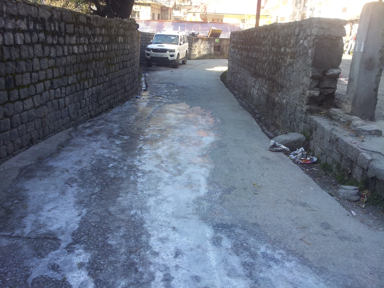The snow gets compressed by vehicles to form this slippery and dangerous layer of ice.