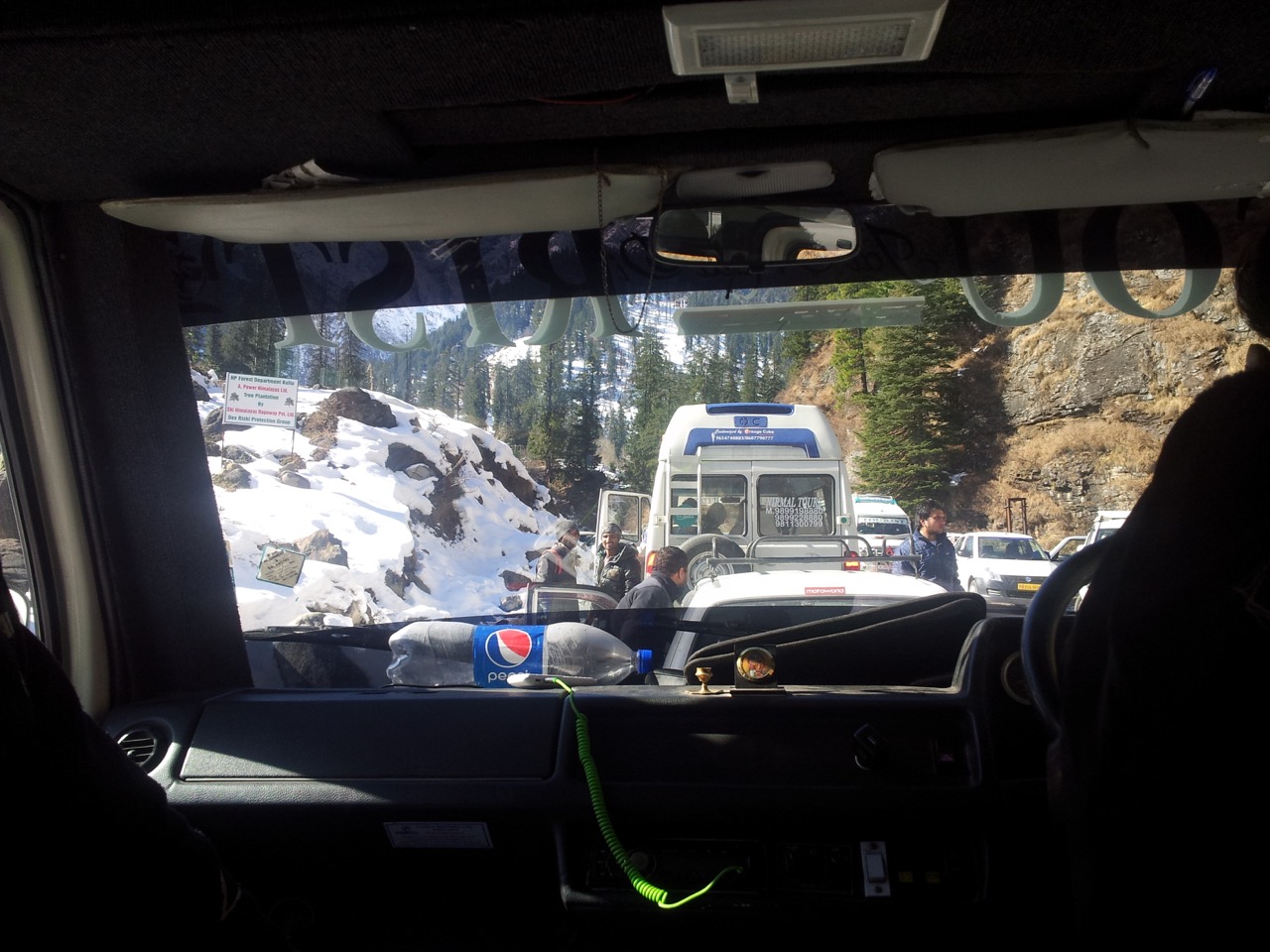 There was a huge jam just at the onset of Solang Valley.