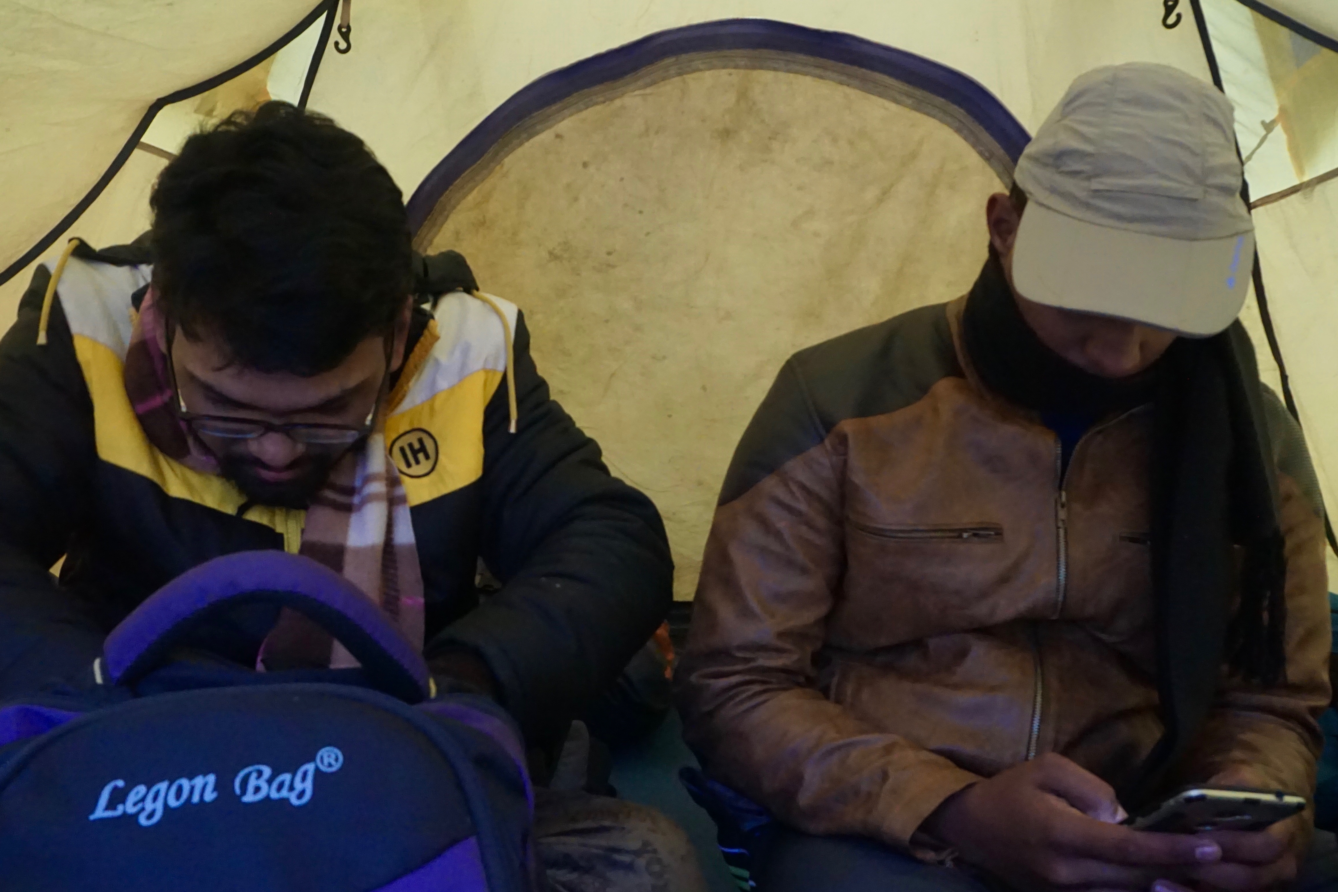 My tent-mates, Rishabh and Karthik Iyer.