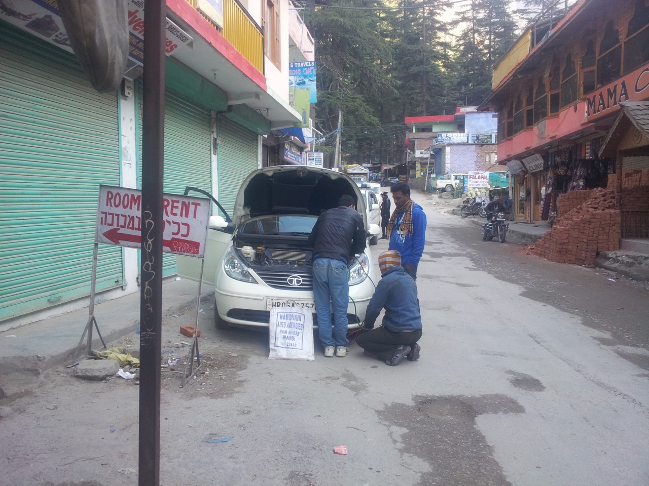 Stating a car with battery assistance.