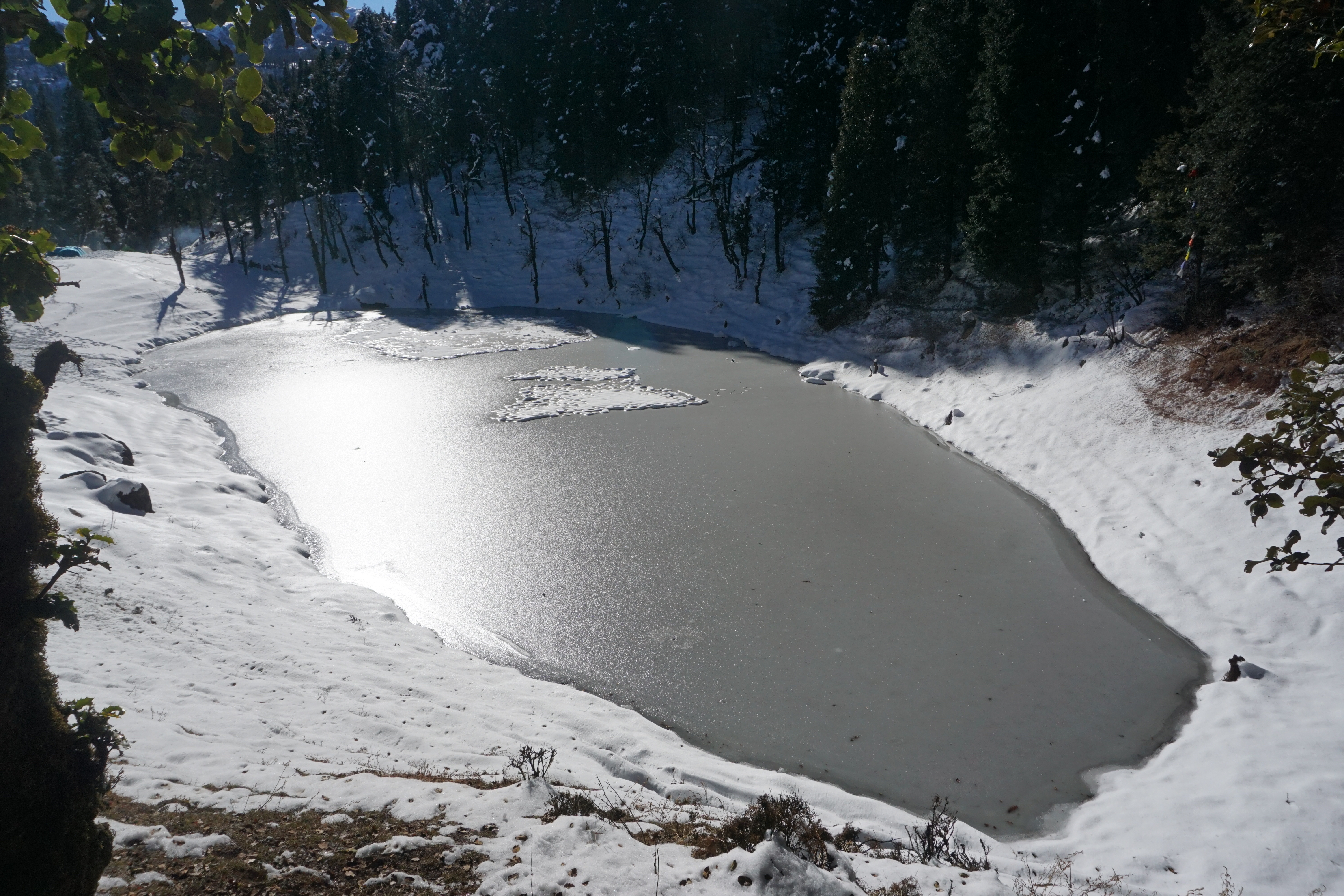 Juda-ka-Talab untouched with a layer of frozen ice.