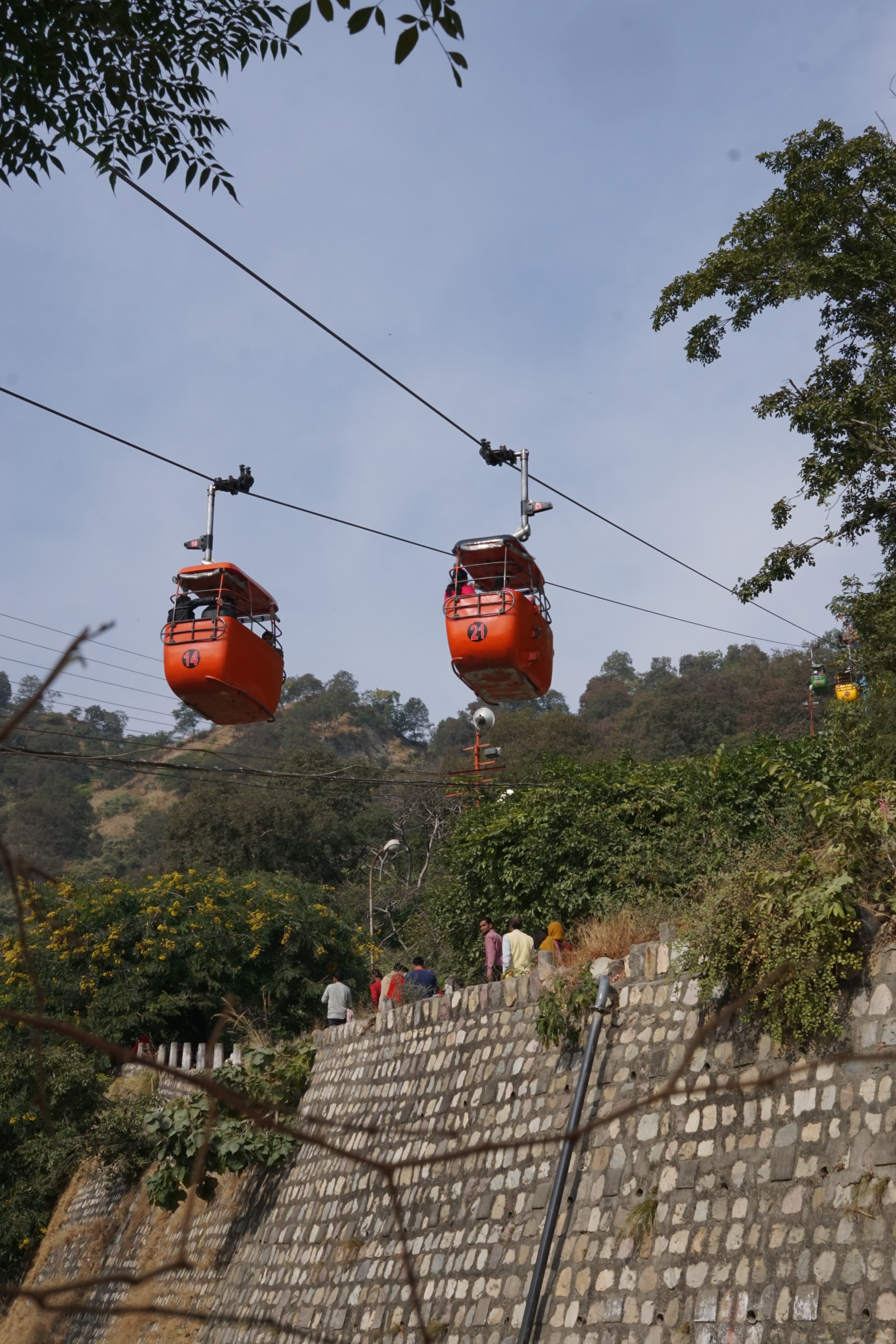 Ropeway to Manasa Devi temple.