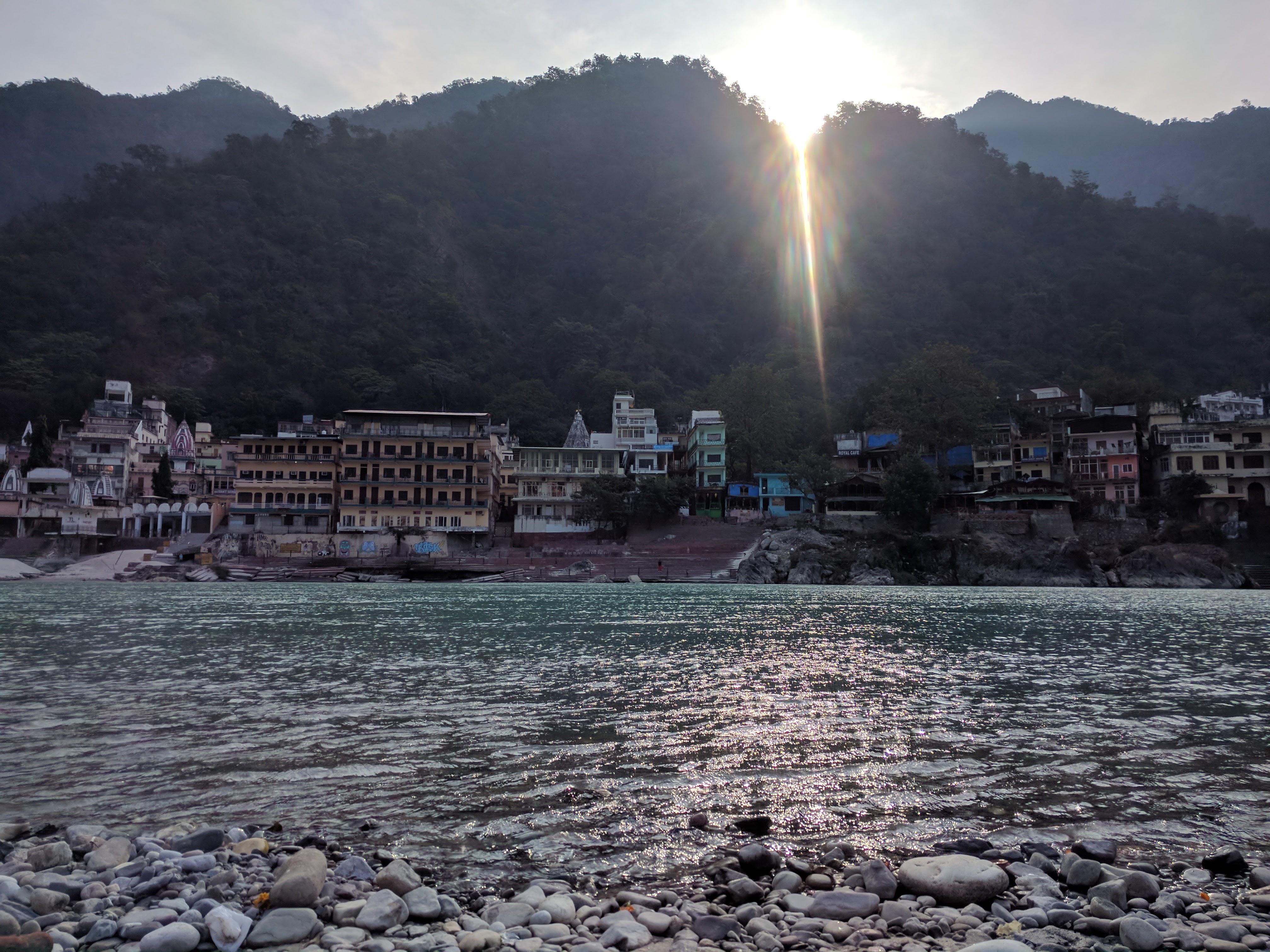 First rays of the Sun in the valley