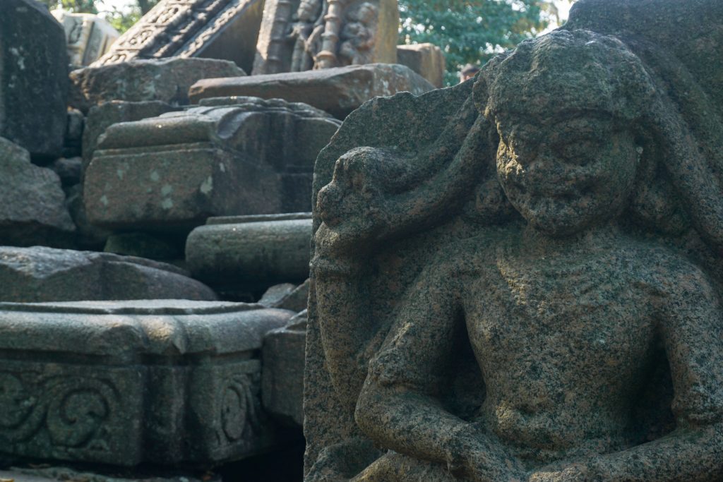 One of the prominent sculptures that is still intact.