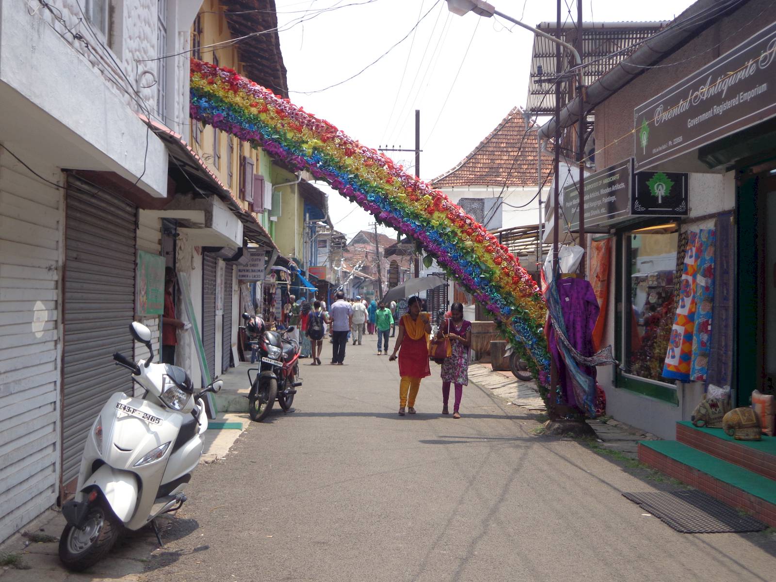 A decoration on Jew Street. There was some art festival going on in this region.