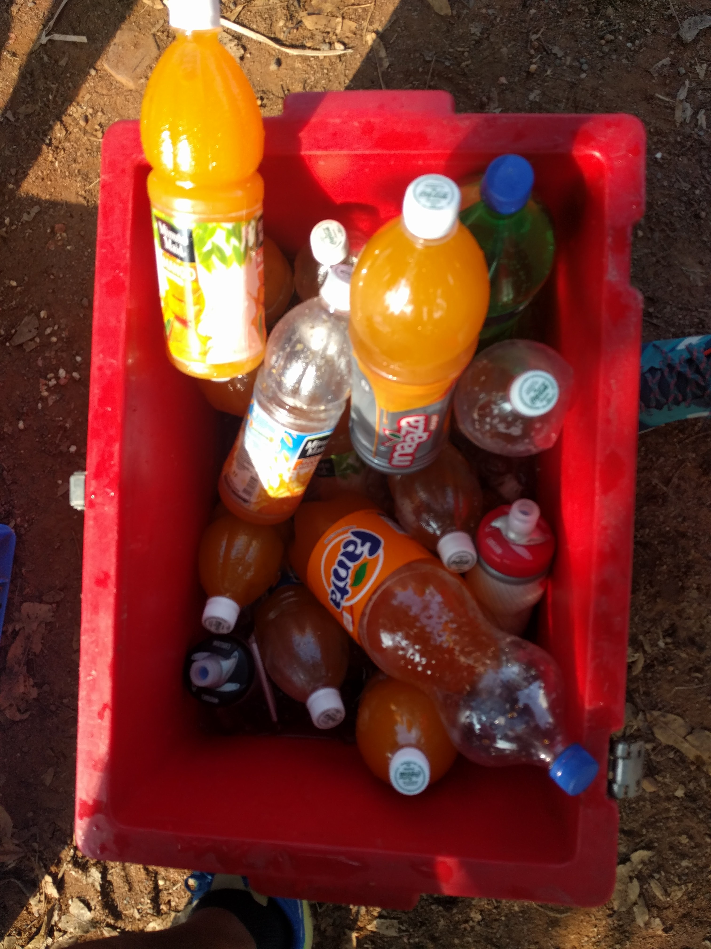 Spot the two water bottles!