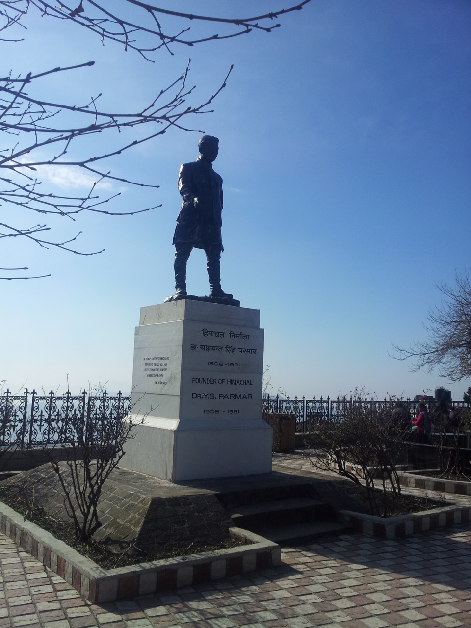 An idol of the founder of Himachal Pradesh, Dr. Yashwant Singh Parmar, at Shimla.