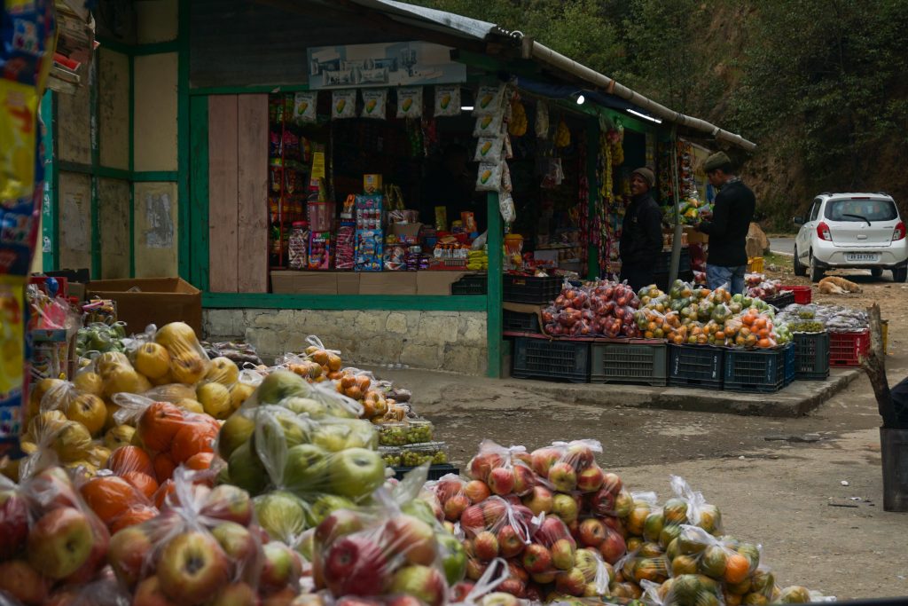 The shops near our lunch stop stocked a lot of locally grown fruits.
