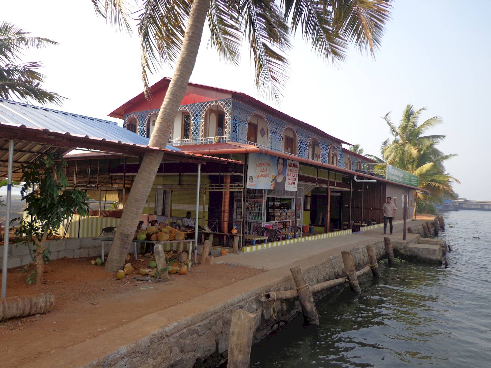 Island restaurants like these offer refreshments to the tourists.