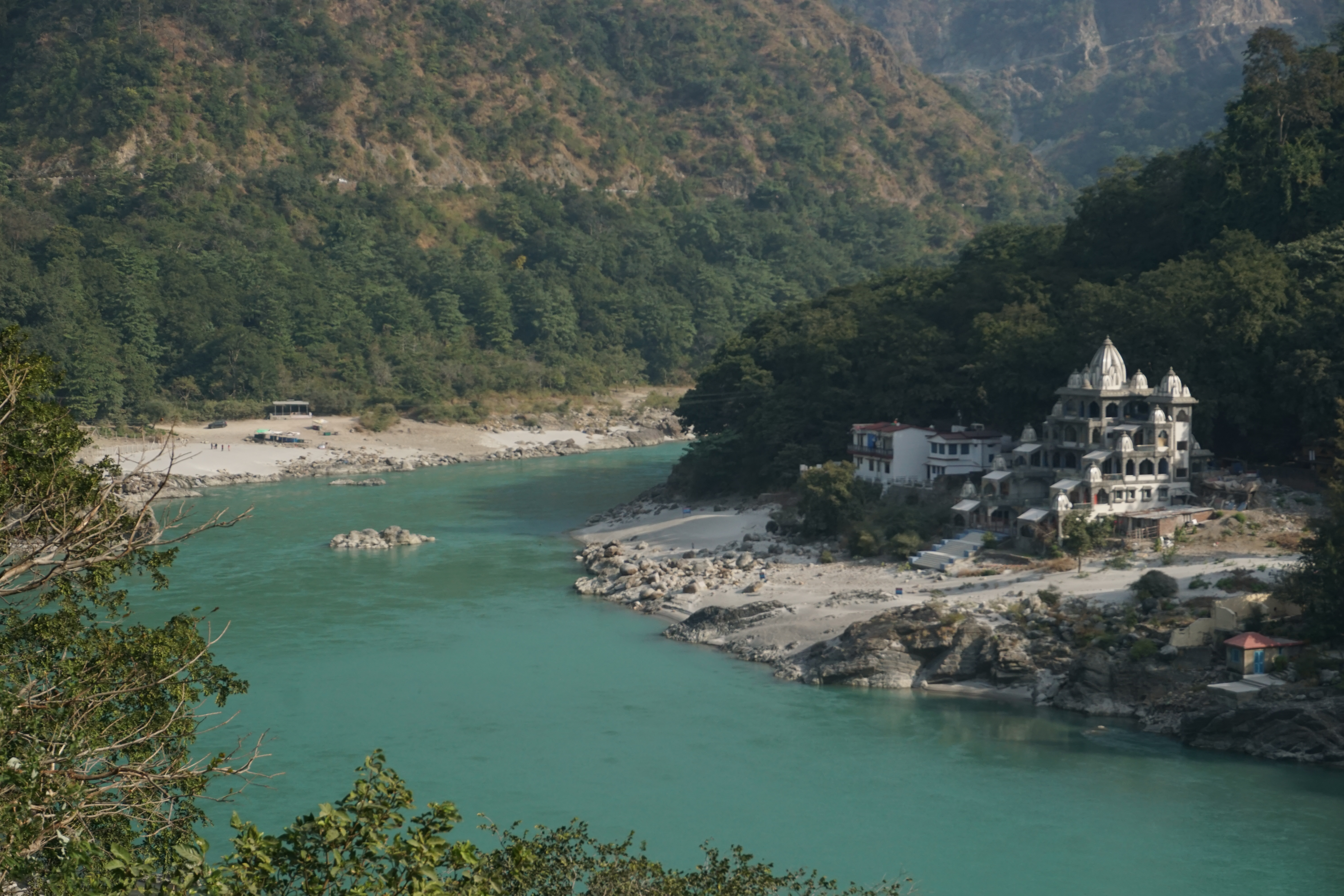 The valley beyond Lakshman Jhula as visible from the highway.