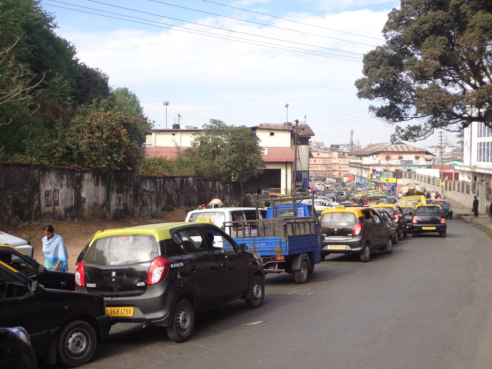 A series of Maruti 800s were held up by a jam in Shillong.