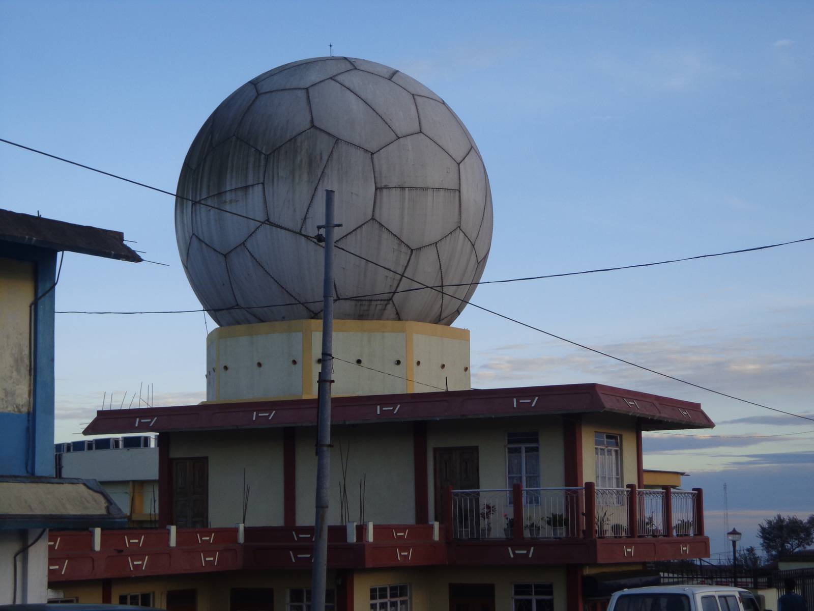 The dome of meteorological department in Cherrapunjee.
