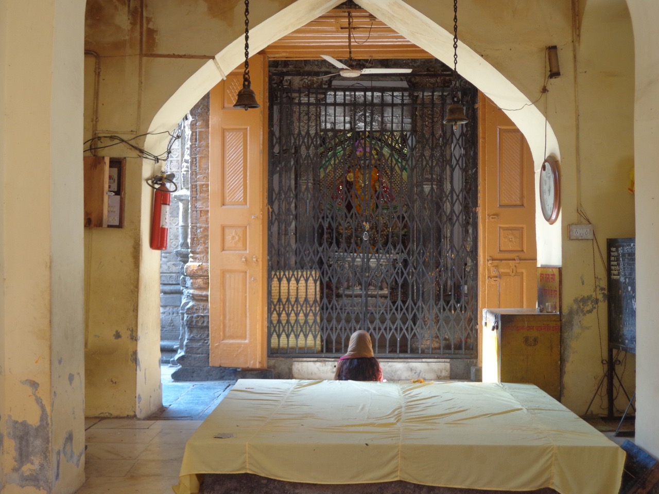 The priests had not closed the doors, yet.