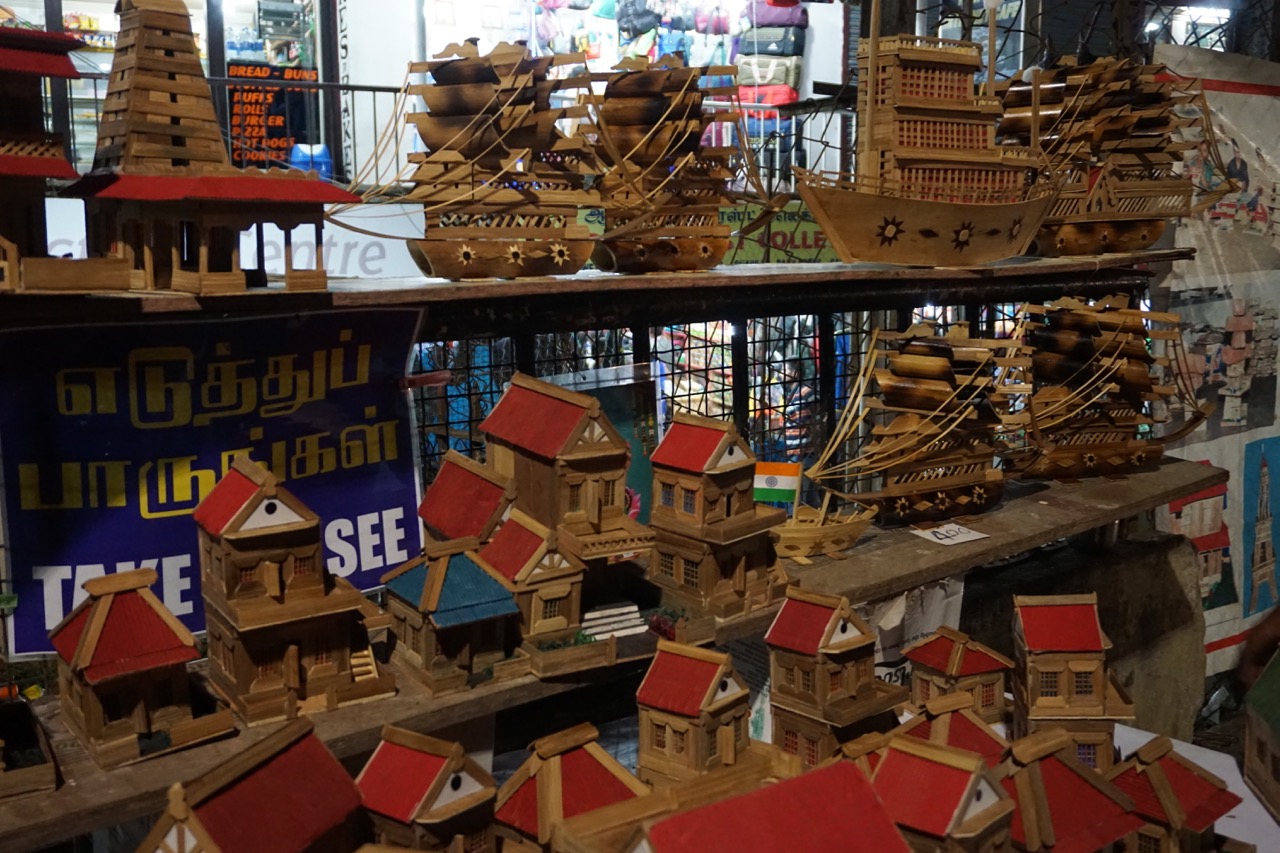 A lady was selling handmade stuff made of bamboo and wood. They looked pretty nice but were too fragile for us to carry.