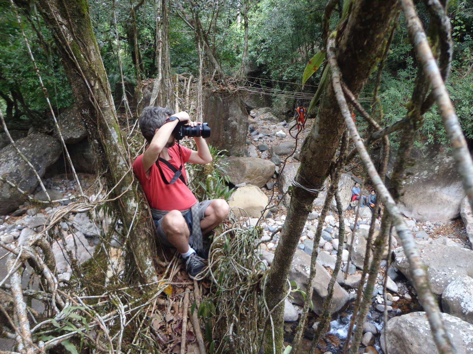 A living root bridge with damaged railings was the perfect spot for this Australian photographer.