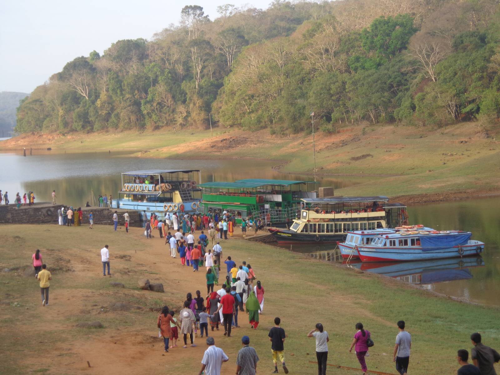 Boats at the Periyar Lake