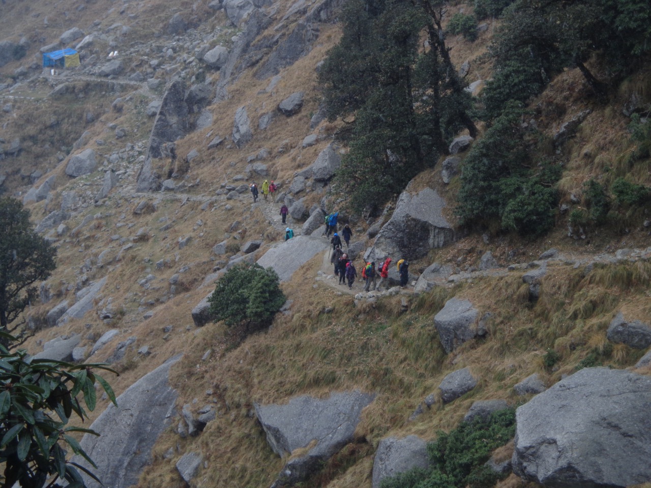 Those were the troupe of foreigners. I was more happy to see the gentler slope.