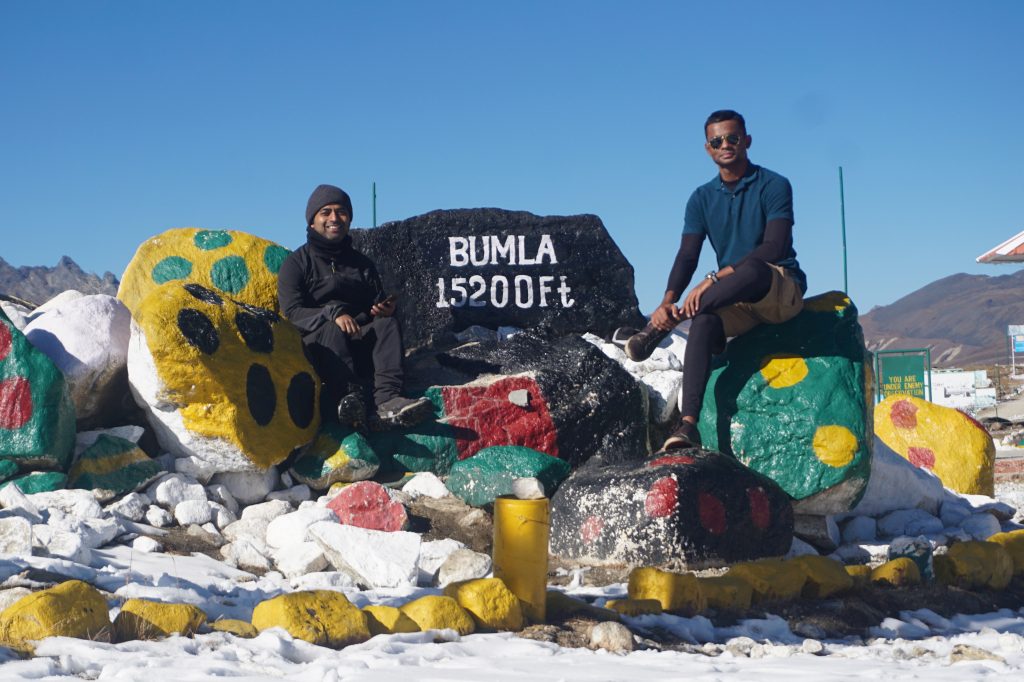 With Flt. Lt. Hritik at the signpost.