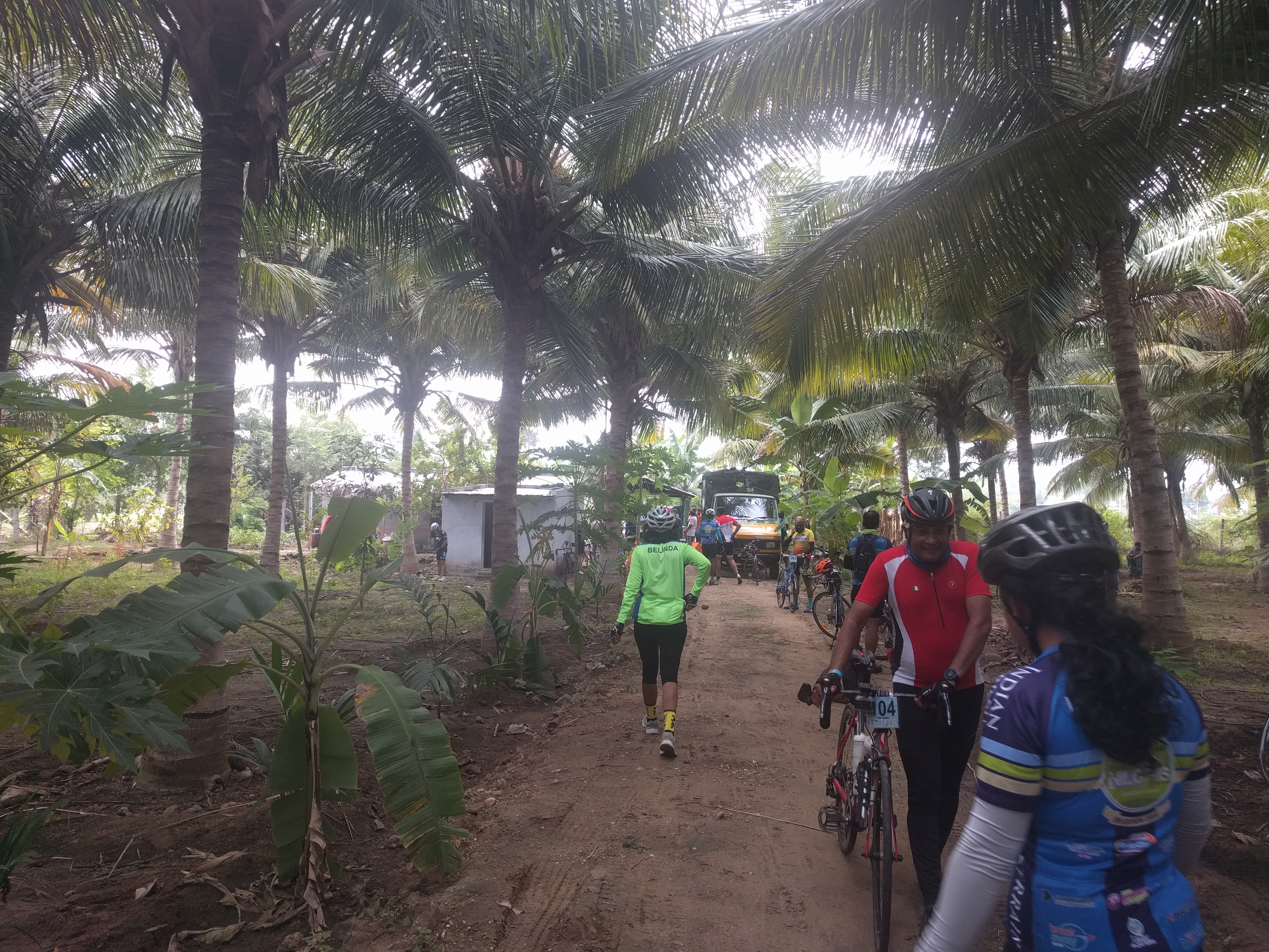 Our lunch station (support station 2) was inside a beautiful coconut plantation.