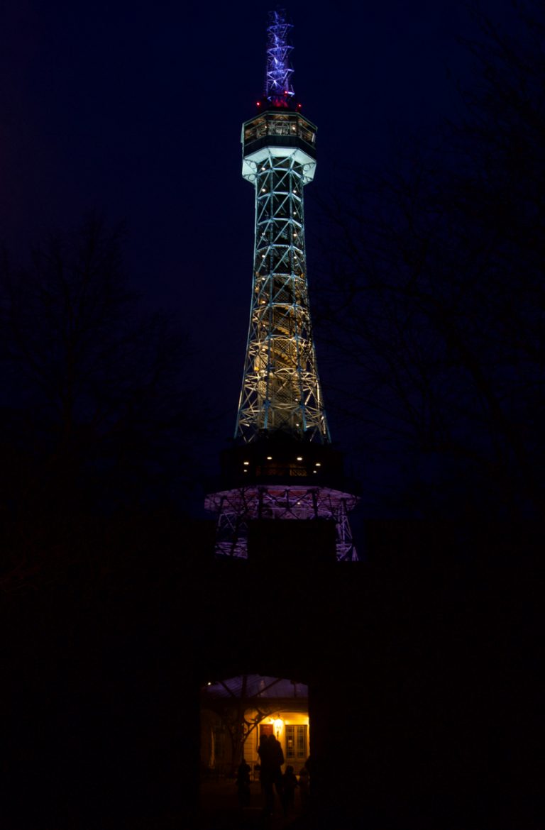 The tower itself looked grand with all the lights on.