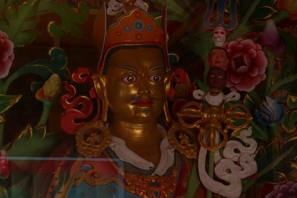 Guru Padmasambhava&rsquo;s idol inside the Old Market Gompa