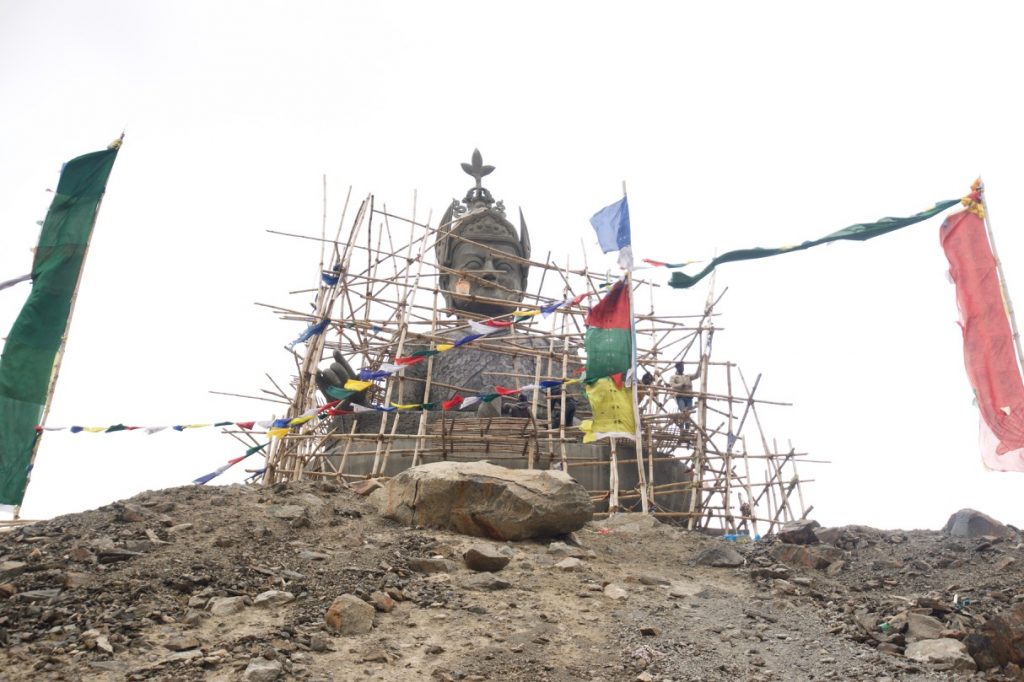 A large statue of Guru Padmasambhava was being built by the villagers of Lari. The statue is scheduled to be completed by summer 2020.