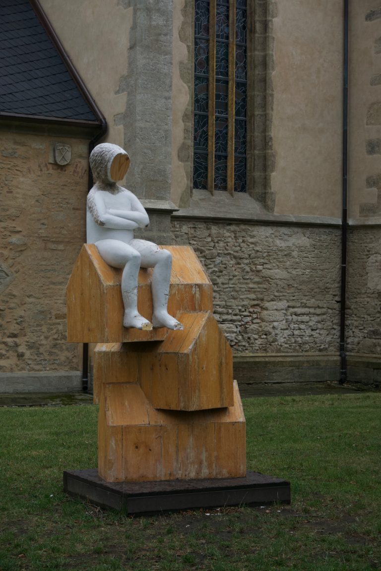 An installation in front of St Mary&rsquo;s Church on Náměti.