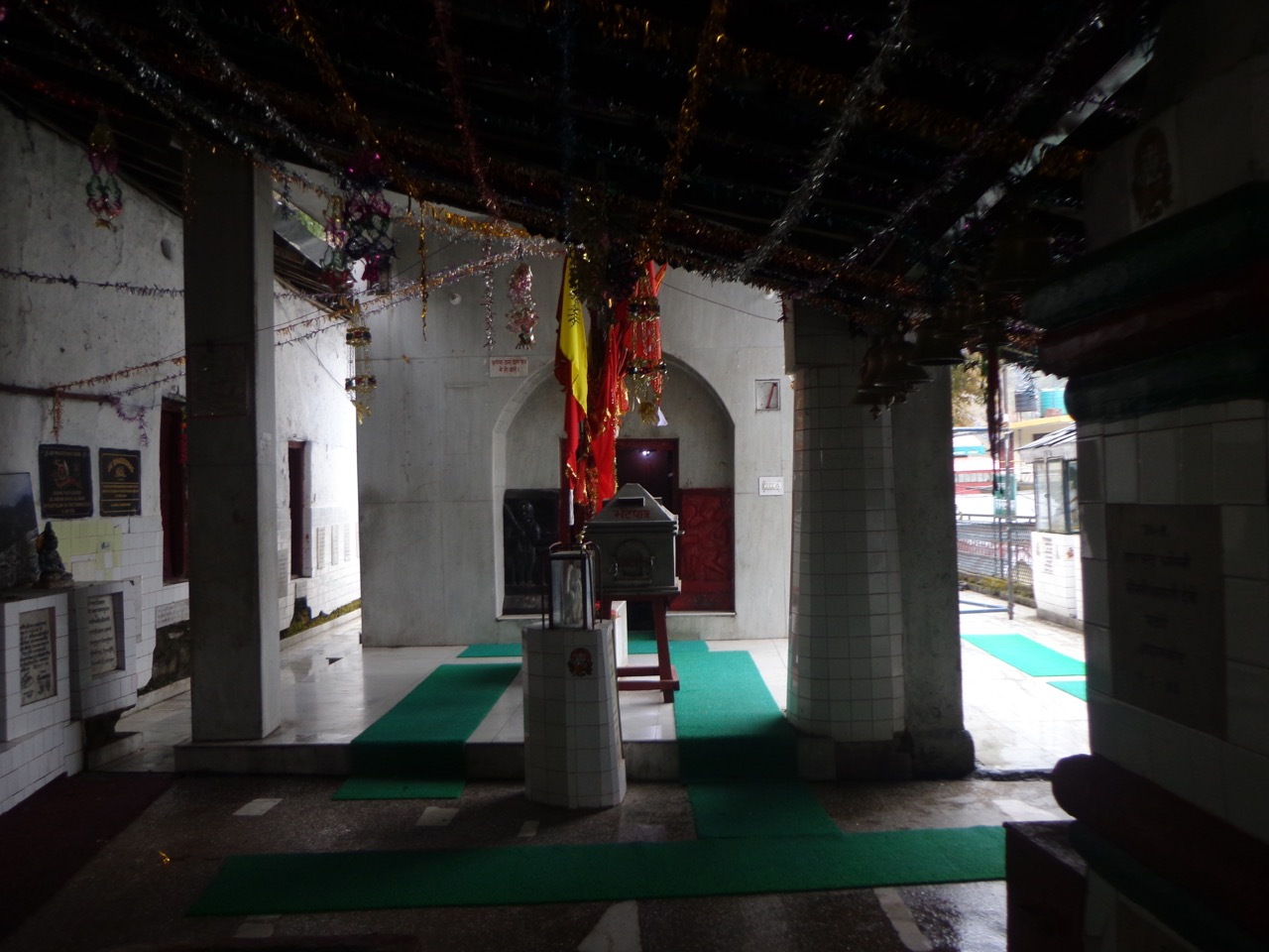 The inside of the temple has smaller rooms dedicated to various gods and saints