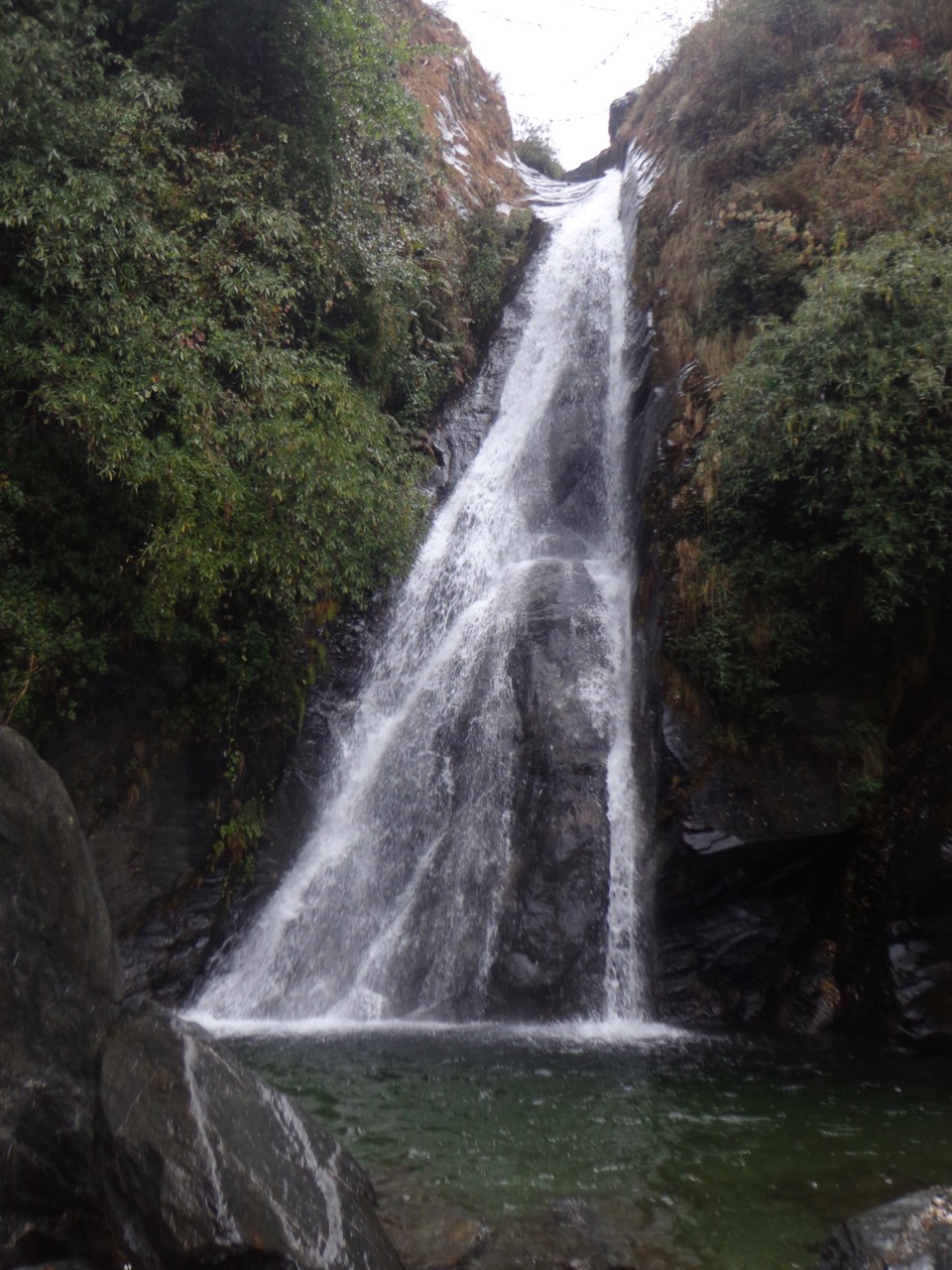 The actual waterfall is small. Last night&rsquo;s rains ensured a good flow.