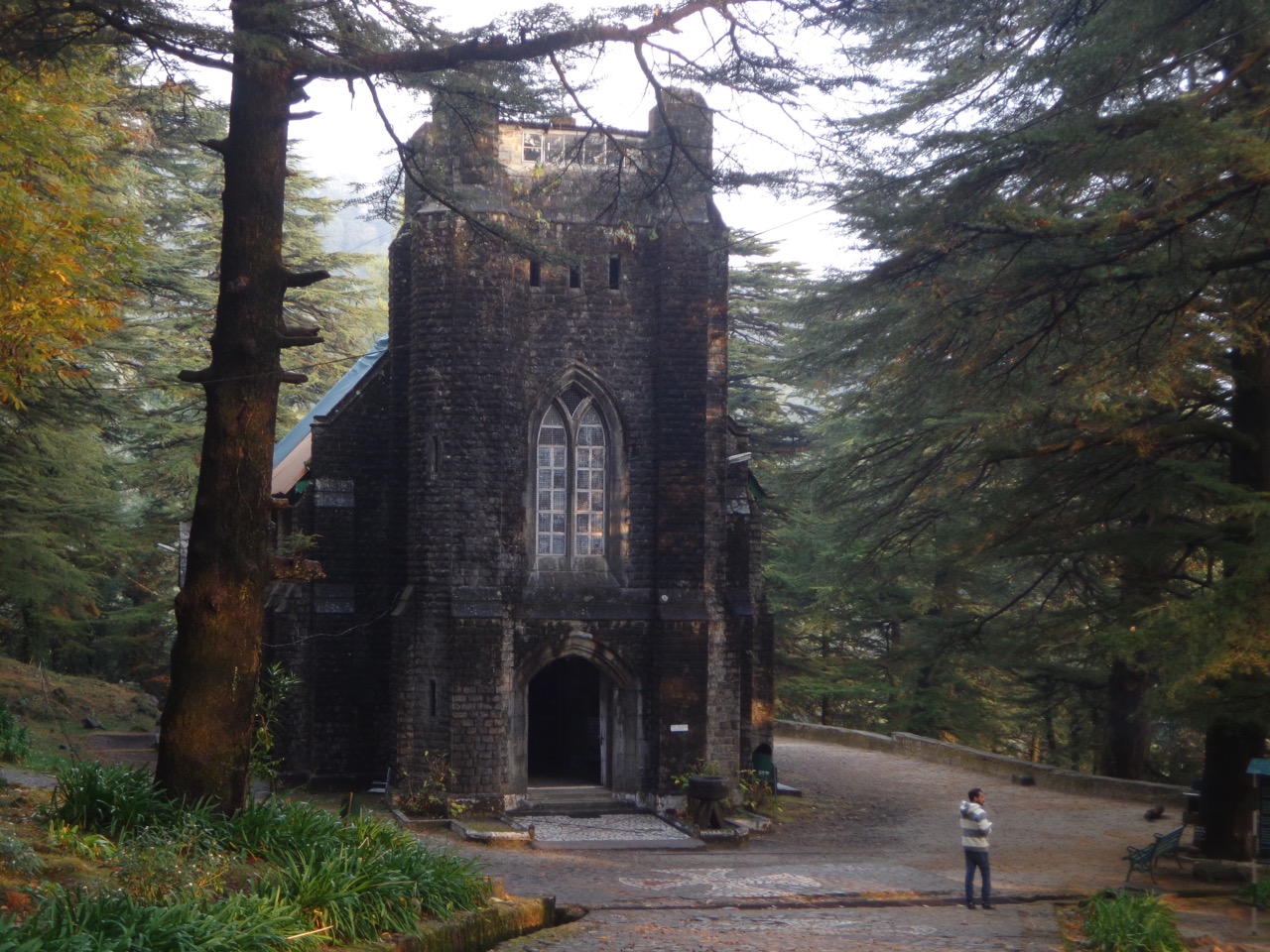 The Church is the only structure in Dharamshala that survived the 1905 Kangra earthquake. Parts of it have been rebuilt, including the spire and the roof.