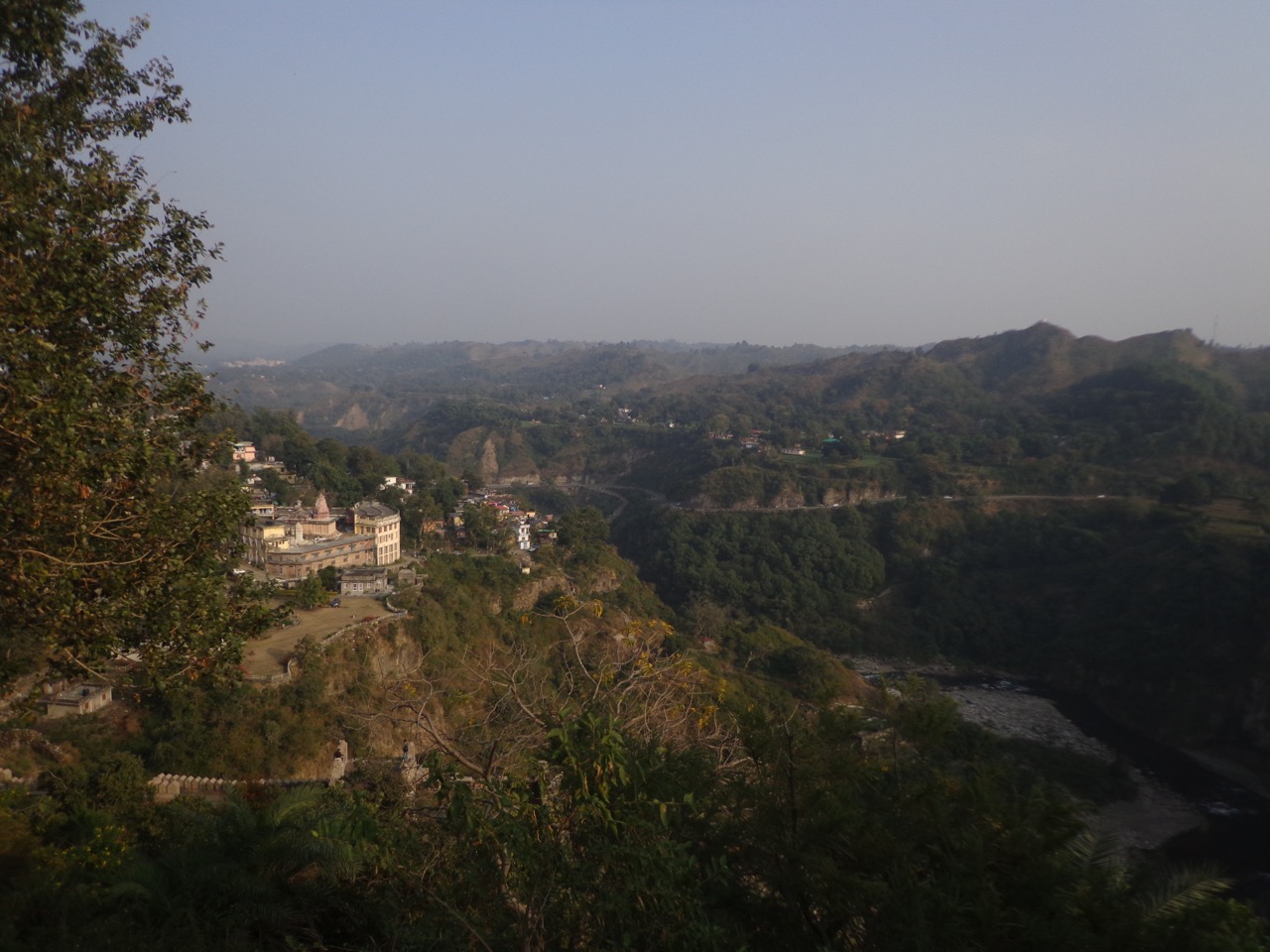 Kangra Valley and NH 503 visible from the top of the fort.