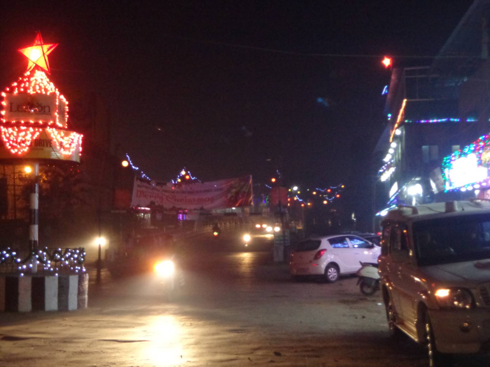Dimapur has geared up for Christmas. Al the buildings have been decorated with colourful LED bulbs.