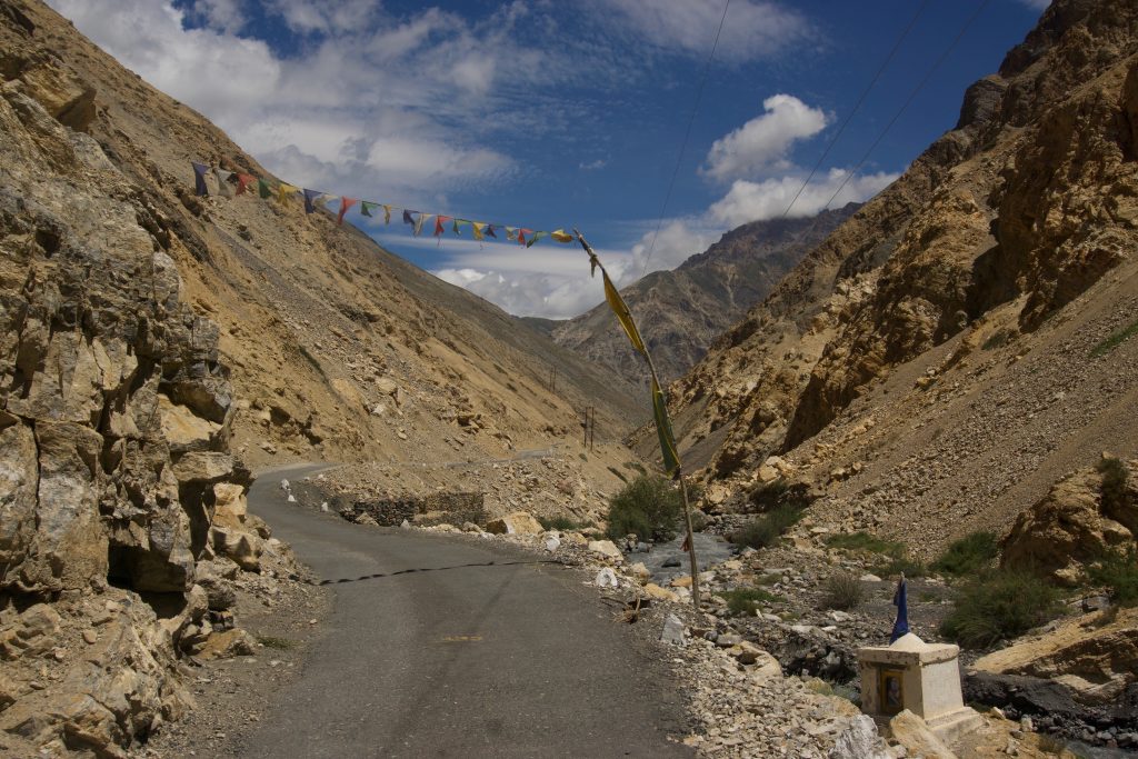 The road to Giu. It&rsquo;s a lonely walk. So lonely that after sometime it felt like a meditation.