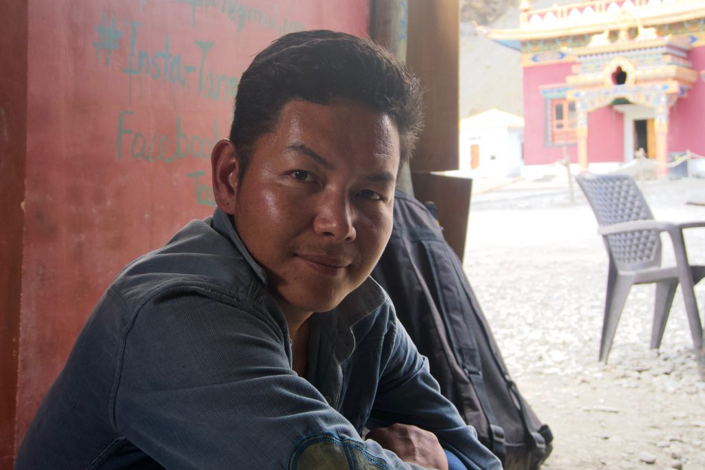 Tenzin Tendup—the owner of the tea stall inside Giu monastery.